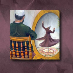 Aynada Mevlana - Kanvas Baskı